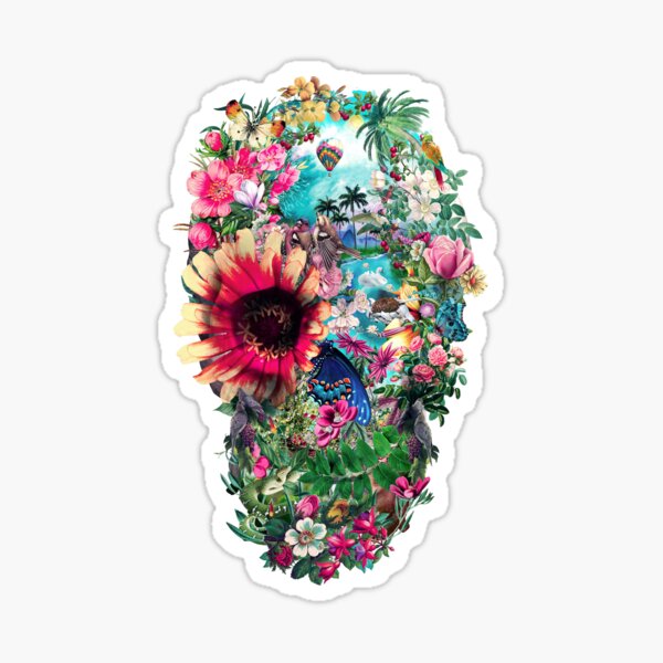 Summer Skull II Sticker