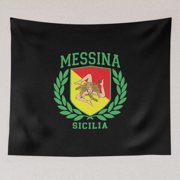 Item preview, MESSINA: Sicilia Flag and Trinacria Shield Design - Sicily designed and sold by Mr. Monocle.