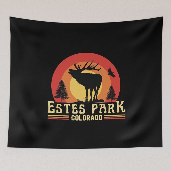 Item preview, Estes Park Colorado Vintage Sunset Elk Rocky Mountains designed and sold by jutulen.