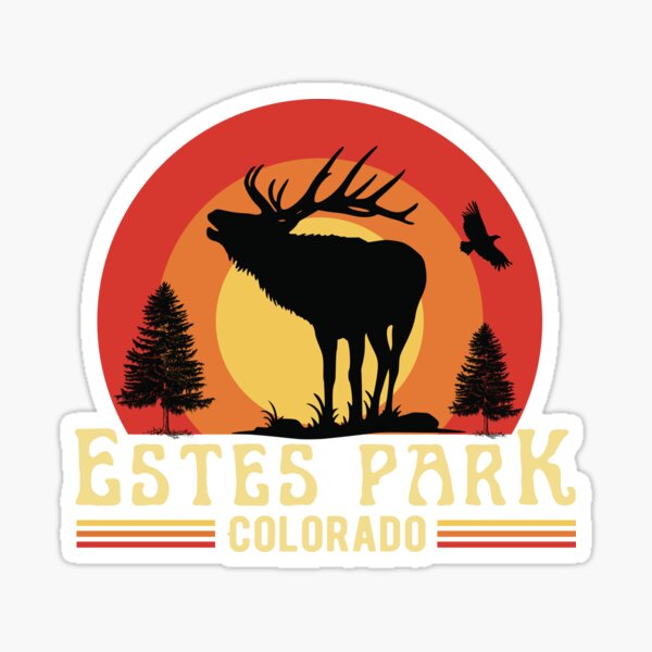 Item preview, Estes Park Colorado Vintage Sunset Elk Rocky Mountains designed and sold by jutulen.