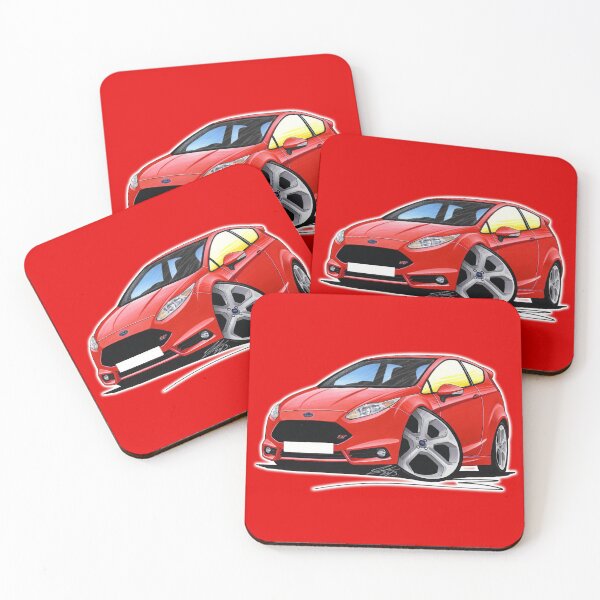 Item preview, Ford Fiesta (Mk7) ST Red designed and sold by Yeomans Cartoons.