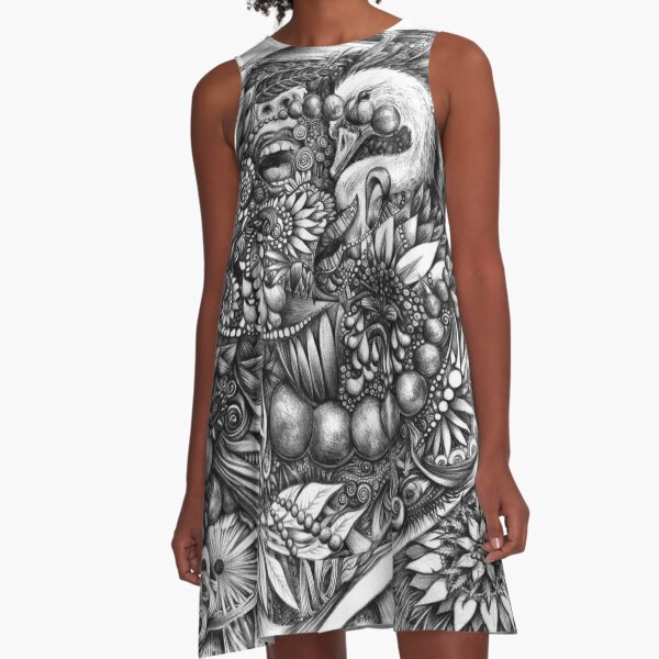biro4 A-Line Dress