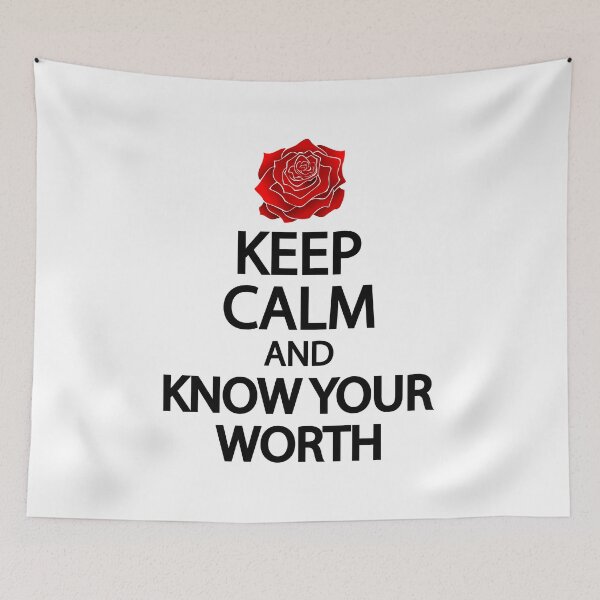 Item preview, Keep calm and know your worth designed and sold by Colorfulandfun.