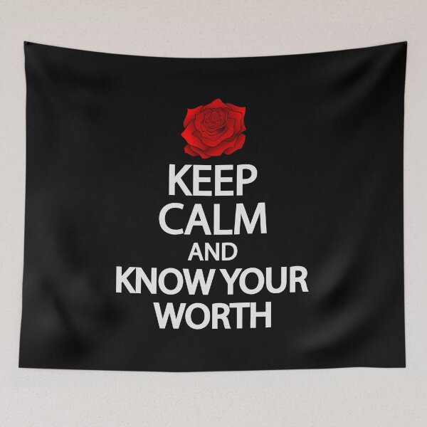 Item preview, Keep calm and know your worth designed and sold by Colorfulandfun.