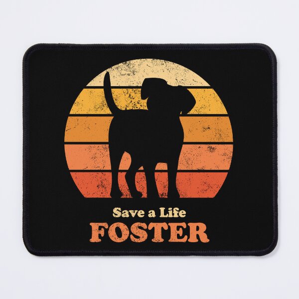 Item preview, Foster Dog Retro Sunset Orange designed and sold by MSwiftDesigns.