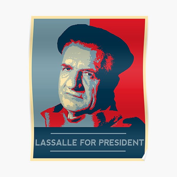 "Lassalle-Obama for president !" Poster