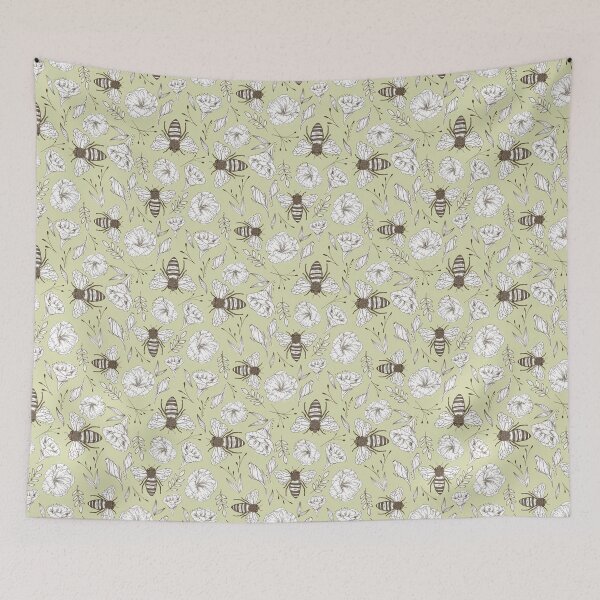 Item preview, Honey Bee and Lisianthus Pattern designed and sold by Laura Maxwell.