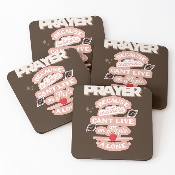Item preview, Prayer, Because Teachers Can't Live on Apple Alone - Brown, Tan, Pink designed and sold by TheReporter1.