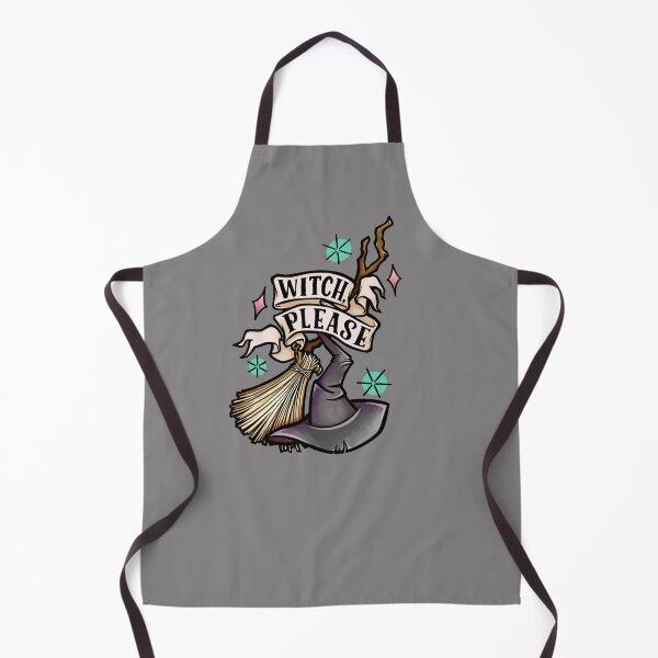 Item preview, Witch Please tattoo design in pastel  designed and sold by Wendy Bazuta.