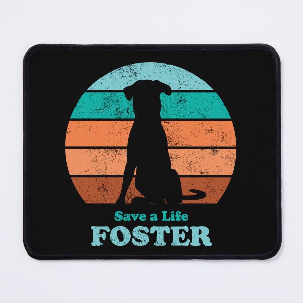 Item preview, Foster Dog Retro Sunset Teal/Orange designed and sold by MSwiftDesigns.