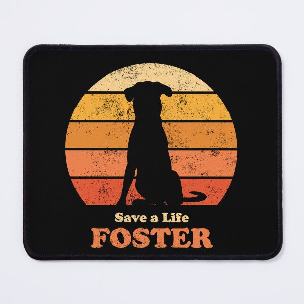 Item preview, Foster Dog Retro Sunset Orange designed and sold by MSwiftDesigns.