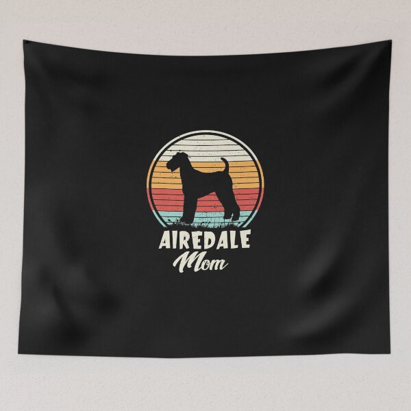 Artikelvorschau, Vintager Airedale Terrier Mamma-Hundeniedliche lustige Mutter-Geschenk-Prämie entworfen und verkauft von hastyolanth.