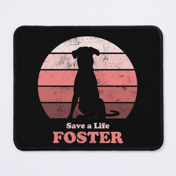Item preview, Foster Dog Retro Sunset Pink designed and sold by MSwiftDesigns.