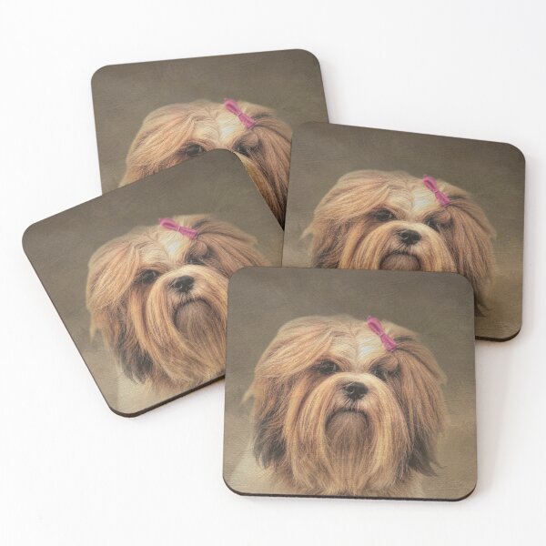 Item preview, Lhasa Apso with Pink Bow Tie designed and sold by Elisabeth Lucas.