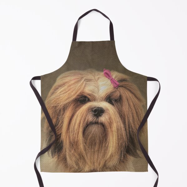 Item preview, Lhasa Apso with Pink Bow Tie designed and sold by Elisabeth Lucas.