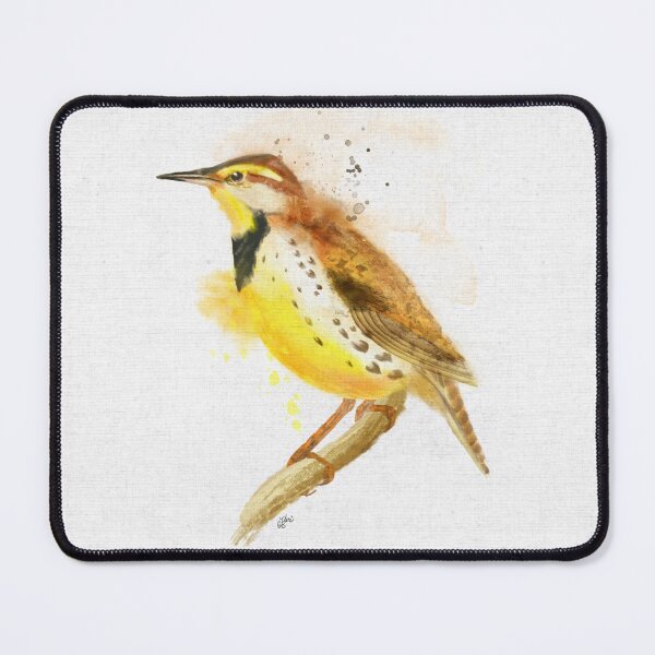 Item preview, Messy Watercolor Meadowlark on Canvas designed and sold by Sheri42.