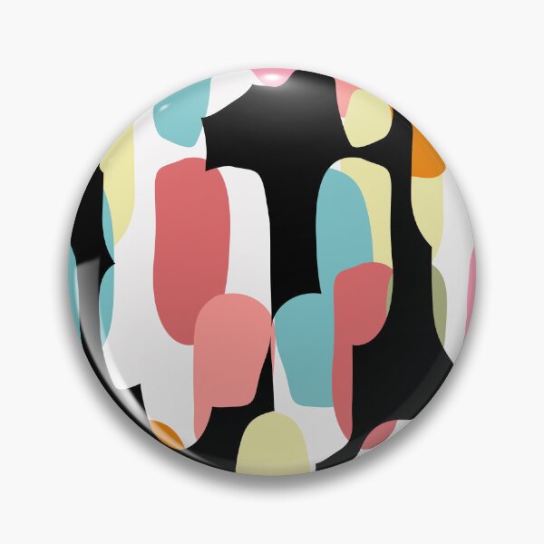 Item preview, Modern Contemporary Pink, Aqua, Black, White Abstract Pattern  designed and sold by DEC02.