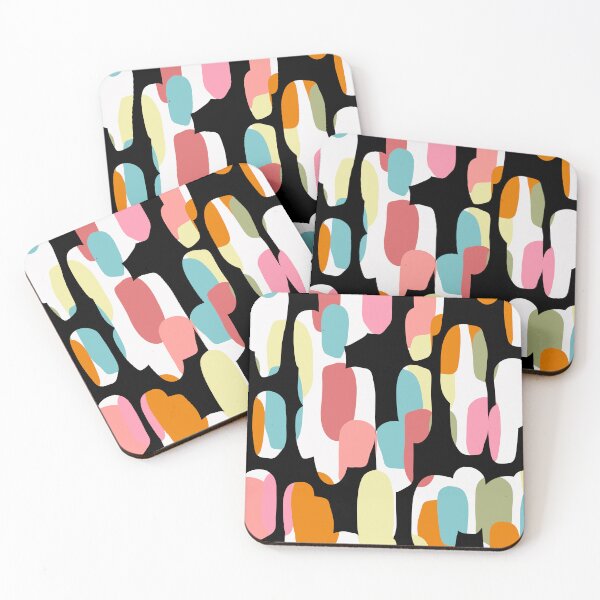 Item preview, Modern Contemporary Pink, Aqua, Black, White Abstract Pattern  designed and sold by DEC02.