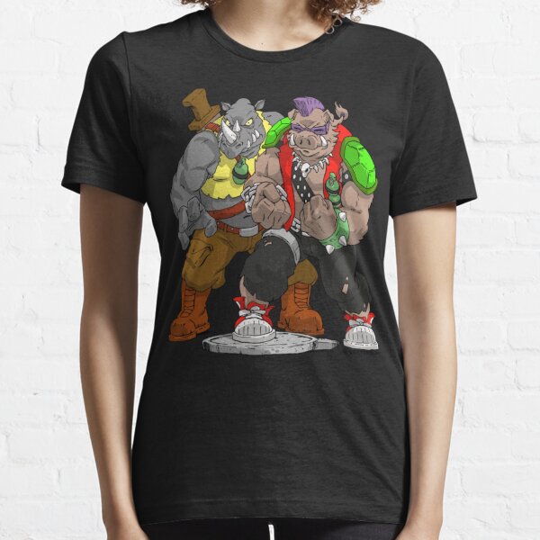  Mens Ninja Turtles Group Shirt - Beebop & Rocksteady Thug Life  - TMNT Throwback Classic T-Shirt : Clothing, Shoes & Jewelry