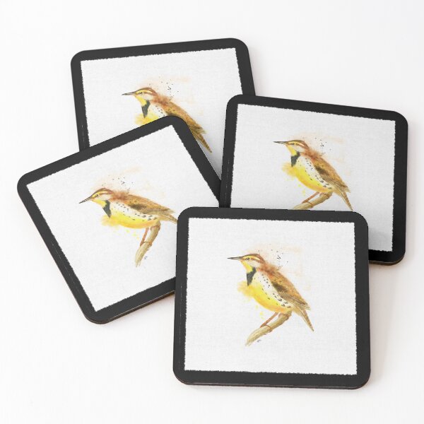 Item preview, Messy Watercolor Meadowlark on Canvas designed and sold by Sheri42.