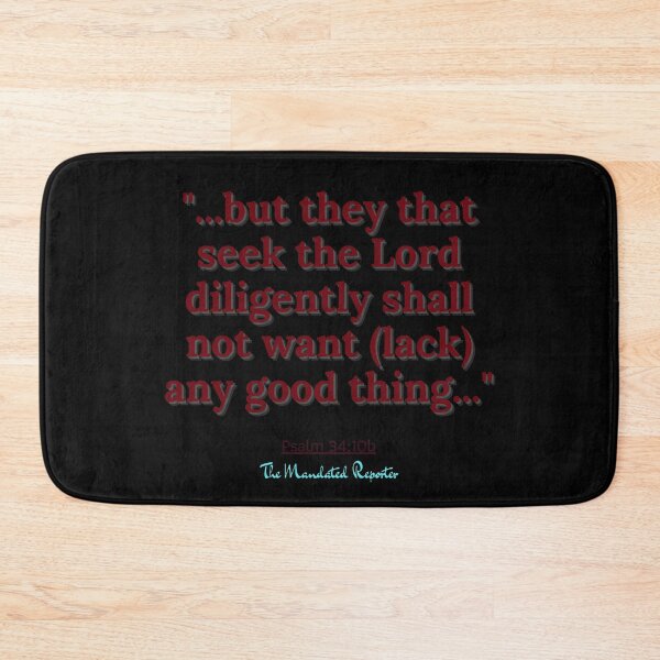 Item preview, Psalm 34:10b - Black, Red designed and sold by TheReporter1.