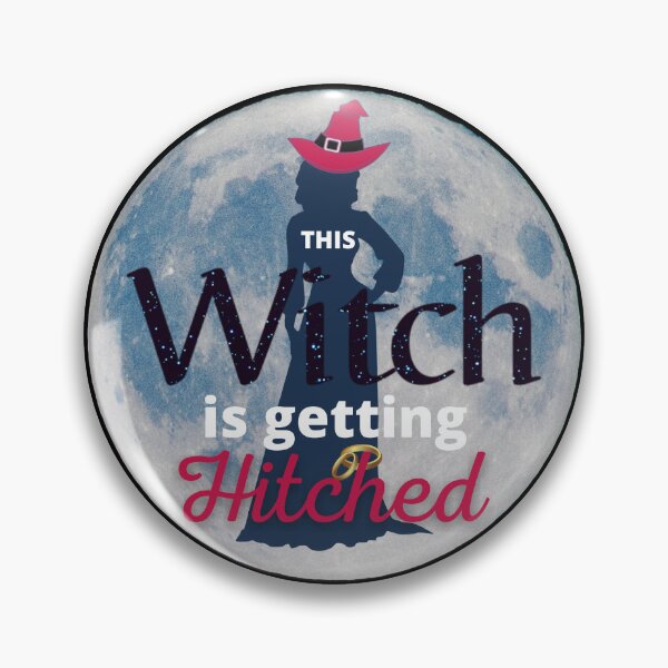 Item preview, This Witch Is Getting Hitched Silhouette Design with Moon and Wedding Rings designed and sold by TacoRose.
