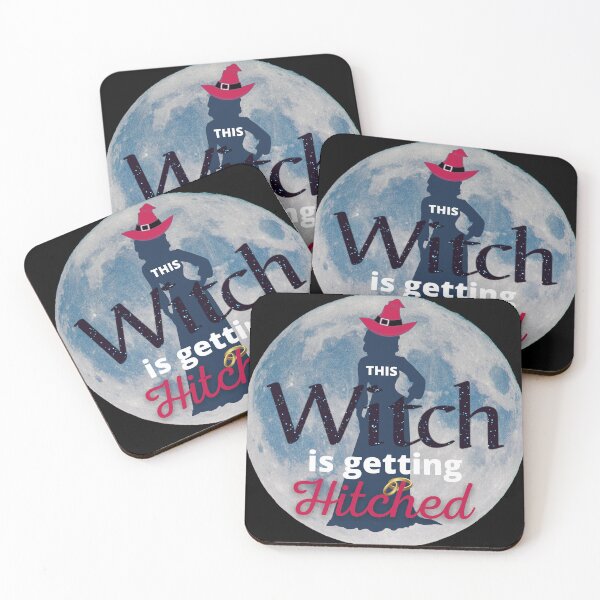 Item preview, This Witch Is Getting Hitched Silhouette Design with Moon and Wedding Rings designed and sold by TacoRose.