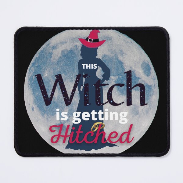 Item preview, This Witch Is Getting Hitched Silhouette Design with Moon and Wedding Rings designed and sold by TacoRose.
