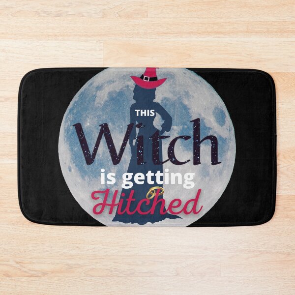 Item preview, This Witch Is Getting Hitched Silhouette Design with Moon and Wedding Rings designed and sold by TacoRose.