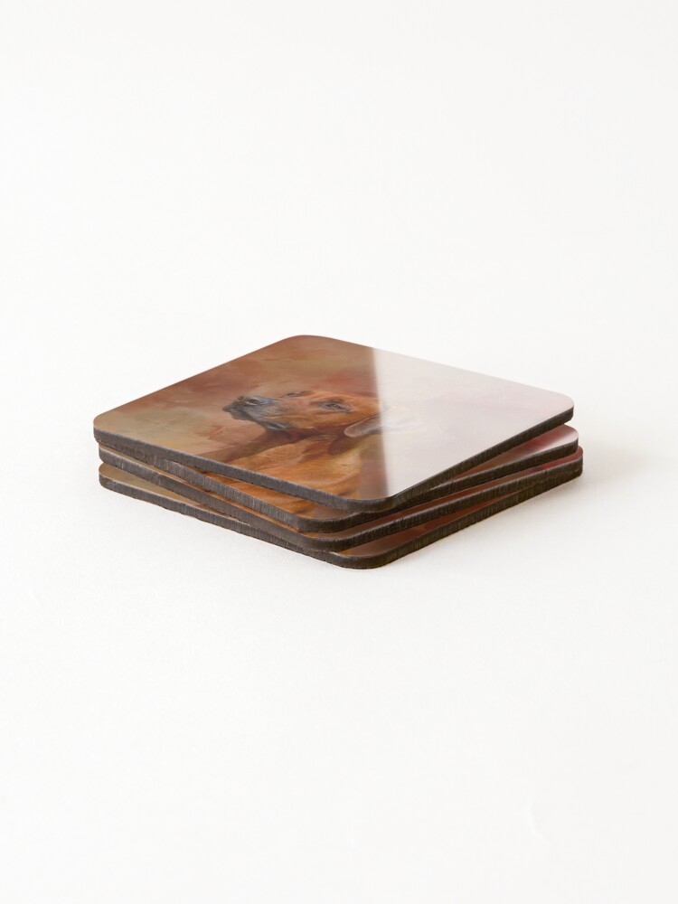 Thumbnail 4 of 5, Coasters (Set of 4), Rhodesian Ridgeback designed and sold by fineart2017.
