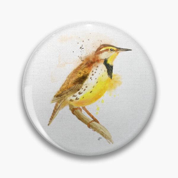 Item preview, Messy Watercolor Meadowlark on Canvas designed and sold by Sheri42.