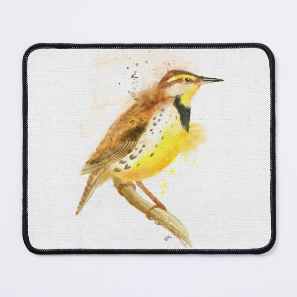 Item preview, Messy Watercolor Meadowlark on Canvas designed and sold by Sheri42.