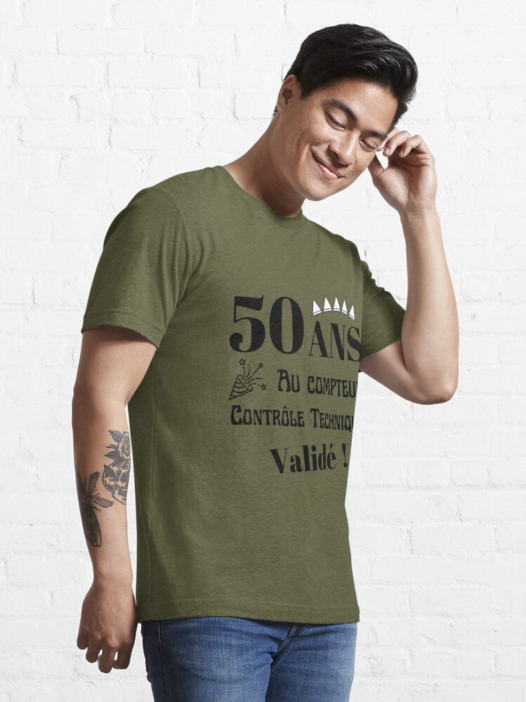 T-shirt essentiel avec l'œuvre « 50 ans au compteur, cadeau