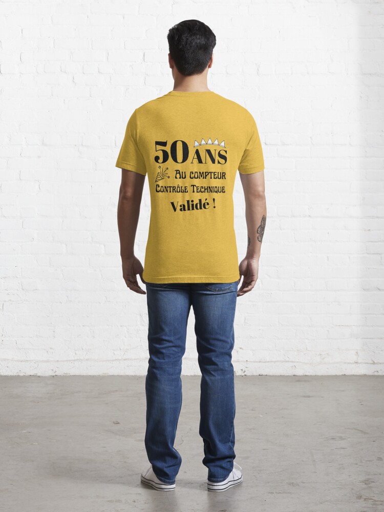 50 ans au compteur, cadeau anniversaire homme.' T-shirt Homme