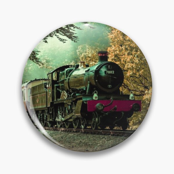 Item preview, Train Locomotive Retro Vintage Fall Leaves designed and sold by mwagie.