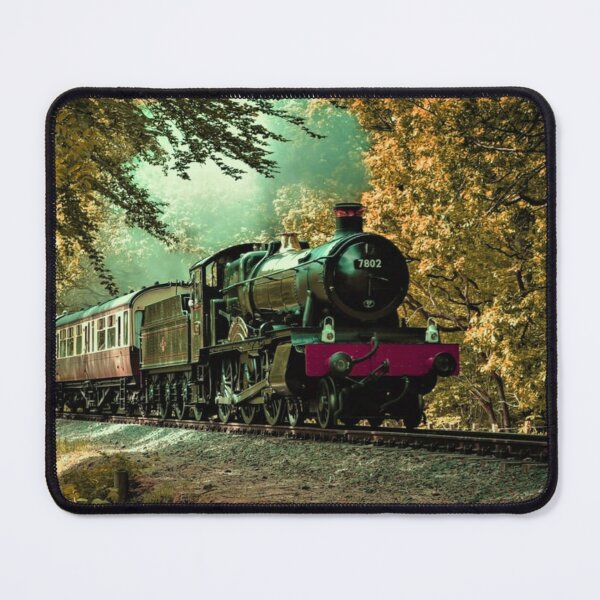 Item preview, Train Locomotive Retro Vintage Fall Leaves designed and sold by mwagie.