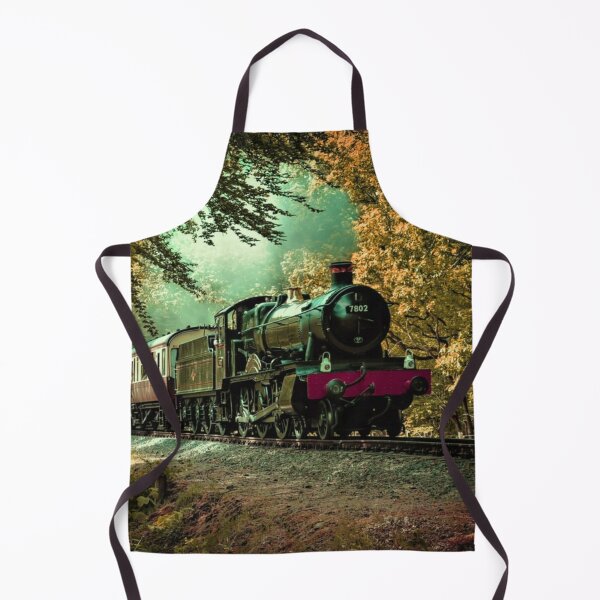 Item preview, Train Locomotive Retro Vintage Fall Leaves designed and sold by mwagie.