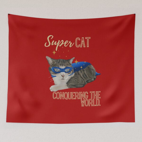 Item preview, Supercat cat - conquer the world designed and sold by SonjaNeuroth.