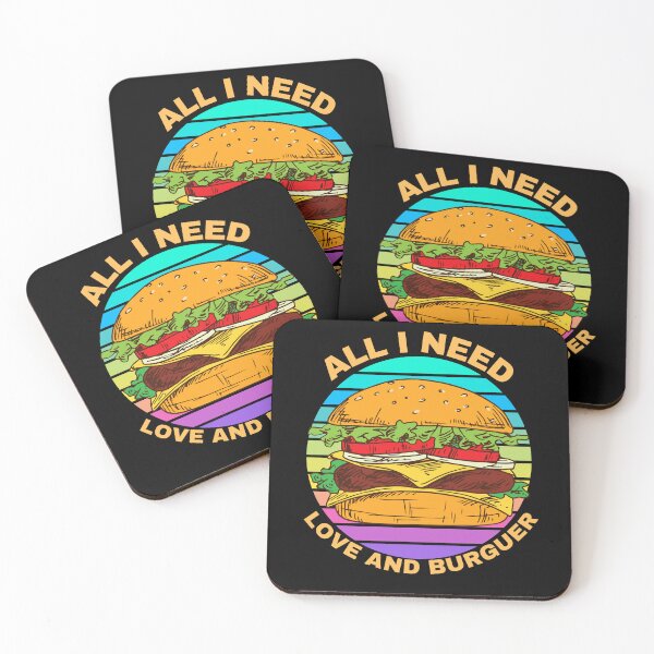 Item preview, ALL I NEED IS LOVE AND HAMBURGUER SUNSET designed and sold by Cocodino ⭐⭐⭐⭐⭐.
