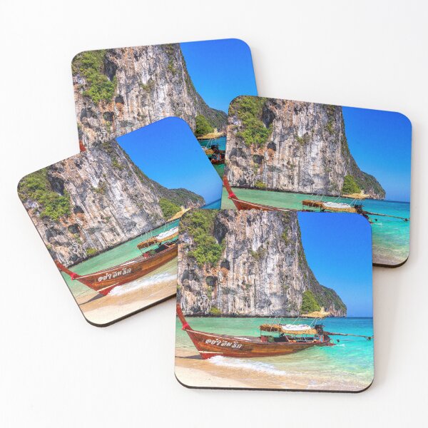 Item preview, Traditional long tail fishing boat beached on Koh Lao Liang, Trang, Thailand designed and sold by Kevin Hellon.