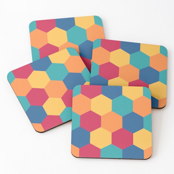 Item preview, Retro Vintage hexagon pattern  designed and sold by BronikowskiART.