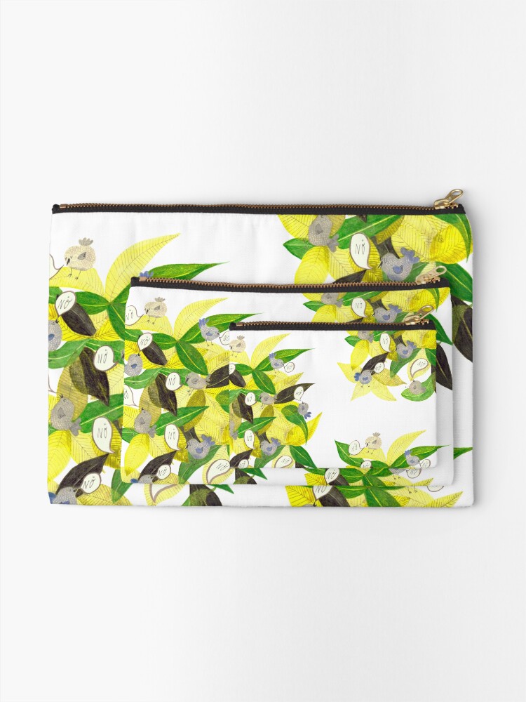 Alternate view of singing birds Zipper Pouch