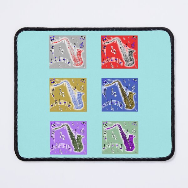 Item preview, Multi-Color Saxophone Sticker Pack designed and sold by ThisNThatImages.
