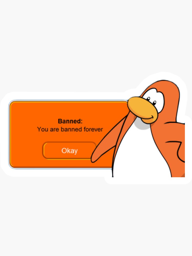 Aesthetic kawaii meme club Penguin sticker y2k