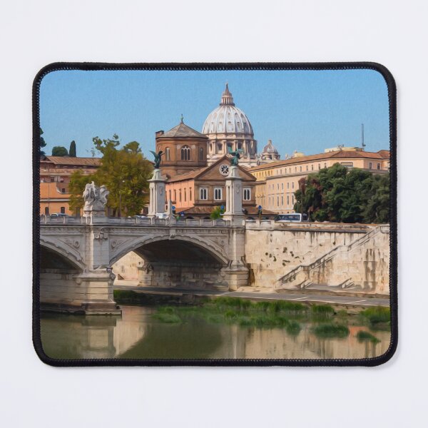 Item preview, Ponte Vittorio Emmanuele II with St Perter's Basilica in the backgoround designed and sold by Kevin Hellon.