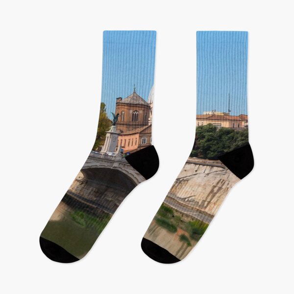 Item preview, Ponte Vittorio Emmanuele II with St Perter's Basilica in the backgoround designed and sold by Kevin Hellon.