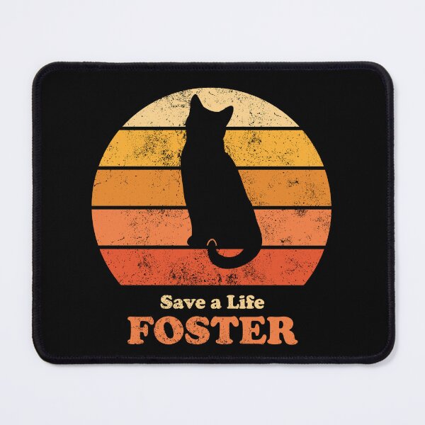 Item preview, Foster Cat Retro Sunset Orange designed and sold by MSwiftDesigns.