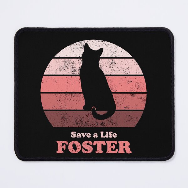 Item preview, Foster Cat Retro Sunset Pink designed and sold by MSwiftDesigns.