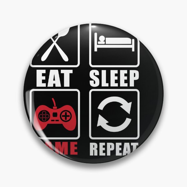 Item preview, Eat Sleep game repeat for gamers designed and sold by Fislux.