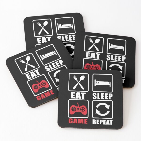 Item preview, Eat Sleep game repeat for gamers designed and sold by Fislux.